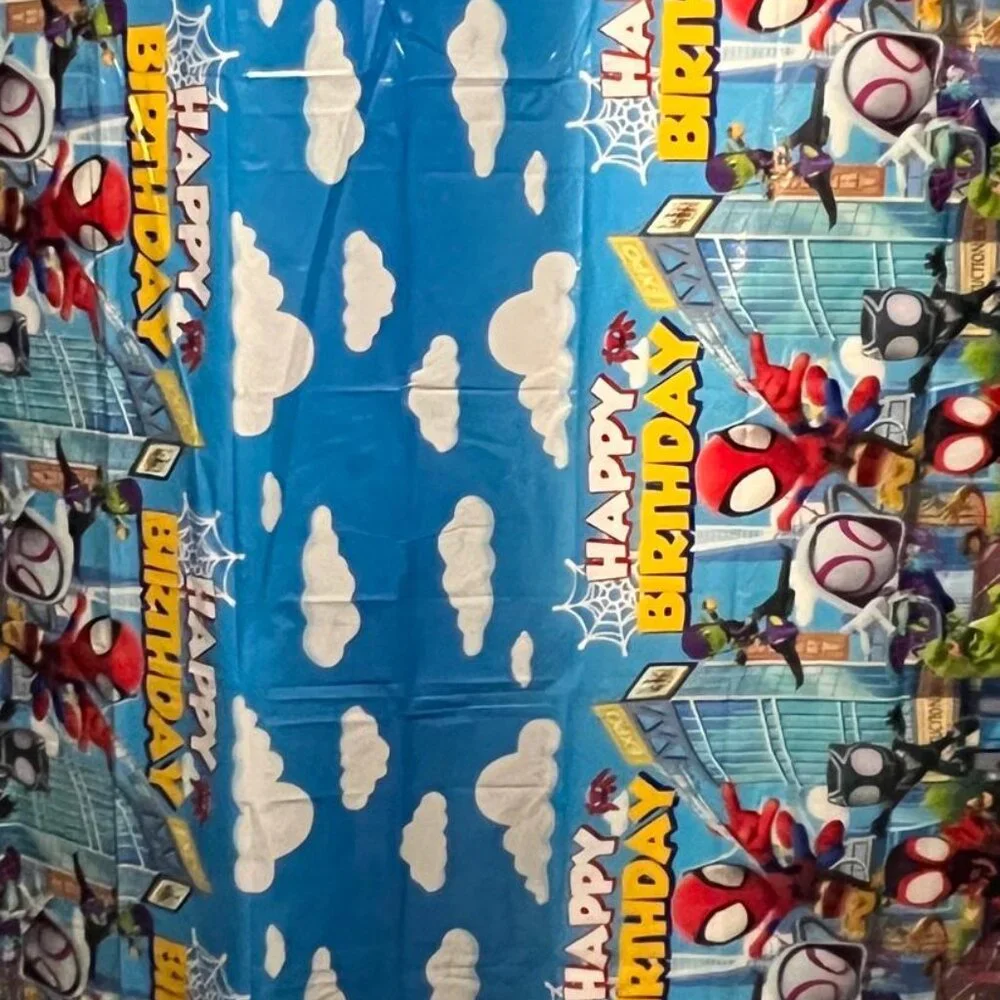 Spider-Man & Friends Happy Birthday Plastic Tablecloth 54